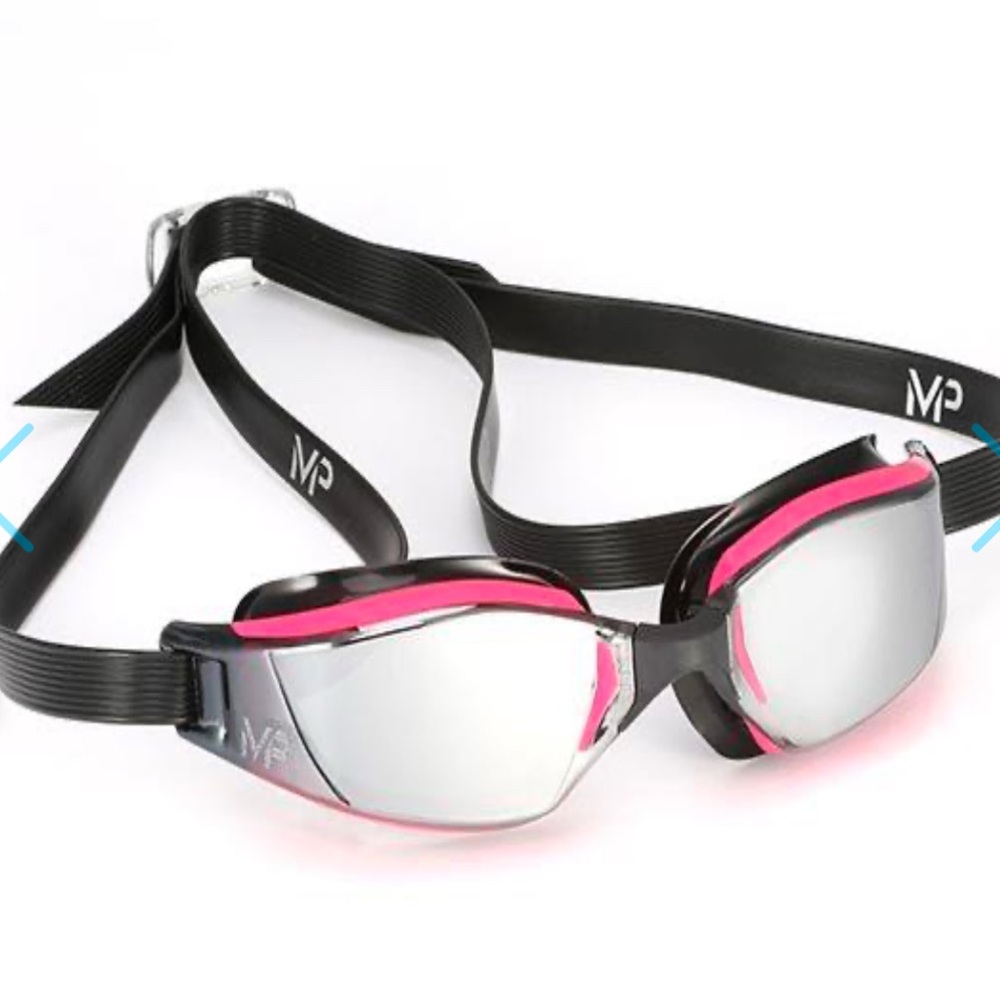 Ladies MP Michael Phelps Xceed Mirrored Pink/Black Goggles
